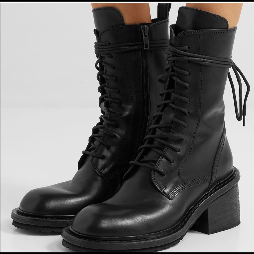 Ann Demeulemeester zip up combat boots